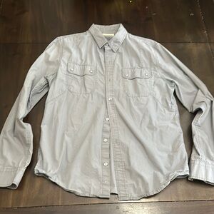 DKNY Men's Gray Button-Up Shirt